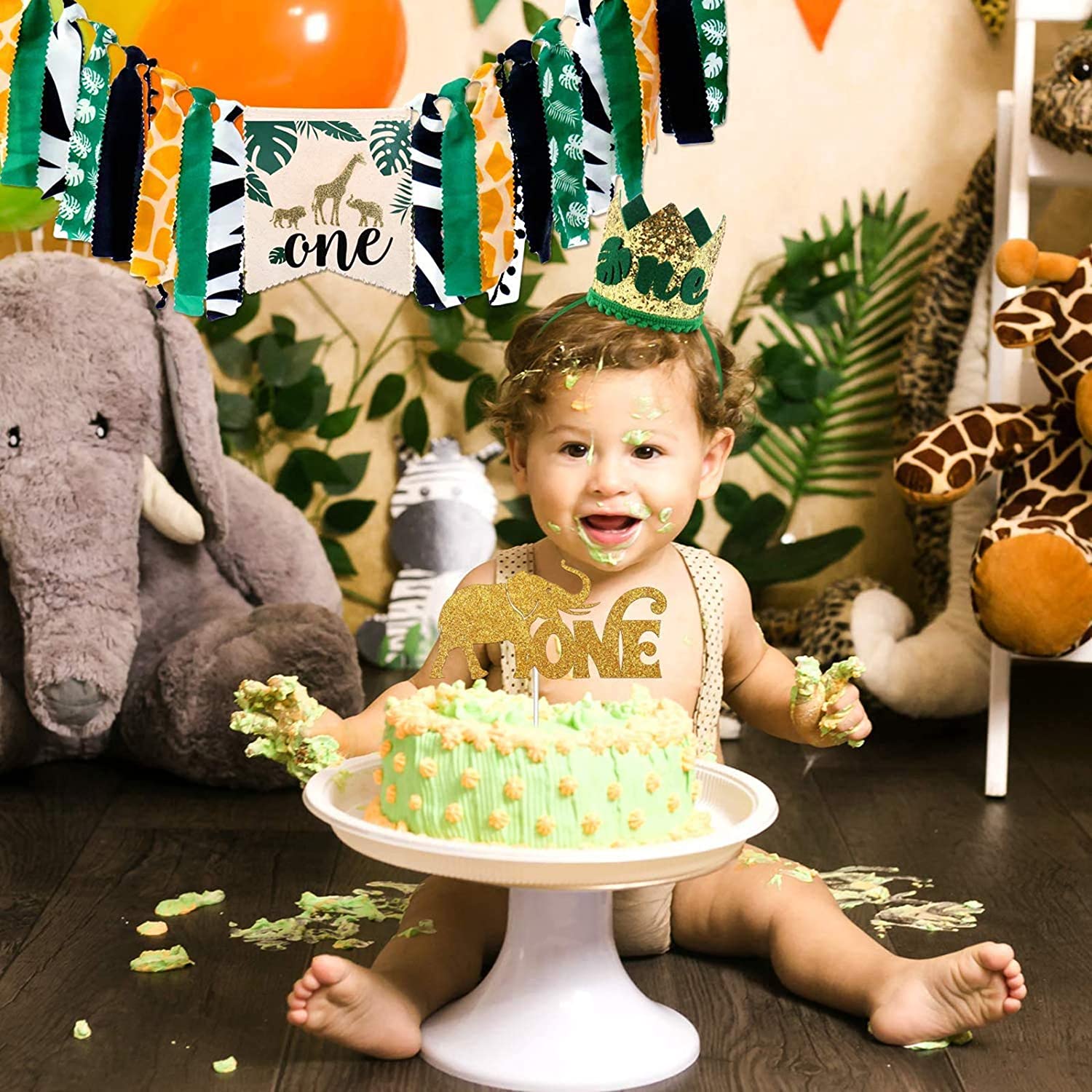 Birthday Jungle Cake Smash Preselection